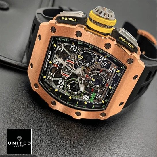 Richard Mille RM 11-03 Richard Mille RM-011-03 Rose Gold Flybac Replica crown / push button