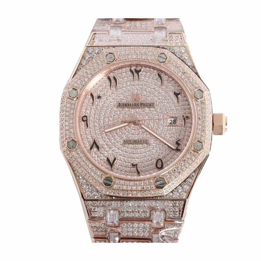 a2b400a514fb7fa7067377ded3c266f8d700106d Audemars Piguet Royal Oak AP160SF296 “Iced Out Rose Gold” Top Grade Replica - Image 1