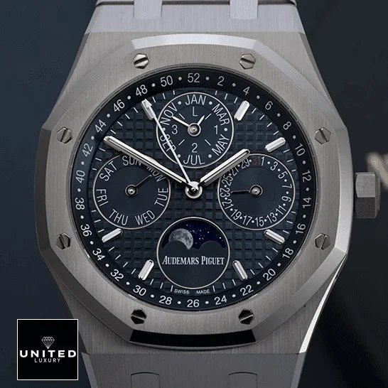 Audemars Piguet Royal Oak Offshore 26574ST.OO.1220ST.02 Audemars Piguet Royal Oak Blue Dial Steel Case Replica front view