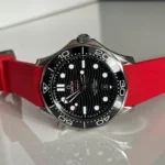 Omega – Seamaster –  Rubber Strap – Red - Image 2