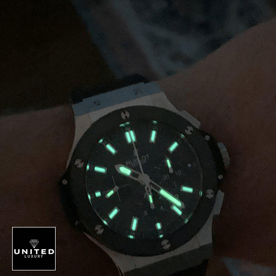 Hublot Big Bang Hublot Big Bang Ceramic Black Dial Replica dial phosphor