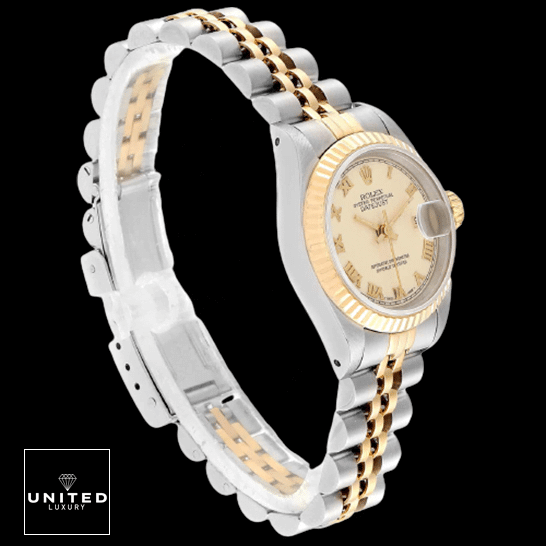 Rolex Datejust 69173 Exclusive Clone Edition Rolex Fatejust İvory Roman White Dİal 69173 Replica side view