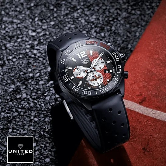 TAG Heuer Aquaracer Limited Edition CAZ101AD.FT8024 Tag Heuer Formula 1 İndy Red Black Dial Rubber Black Bracelet Replica