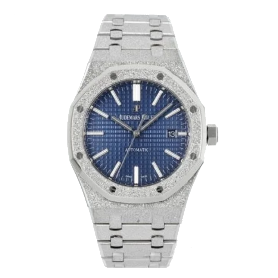 ac7dd44c9f9785f53d2dfb1e55fc10215585f6cc Audemars Piguet Royal Oak 67653BC.GG.1263BC.02 “Frosted” Blue Dial Collector’s Clone 1:1 - Image 1