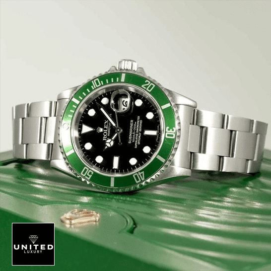 Rolex Submariner 16610LV Rolex Submariner Date Kermit Black Dial 16610LV MK2 Replica on the Green Rolex Box