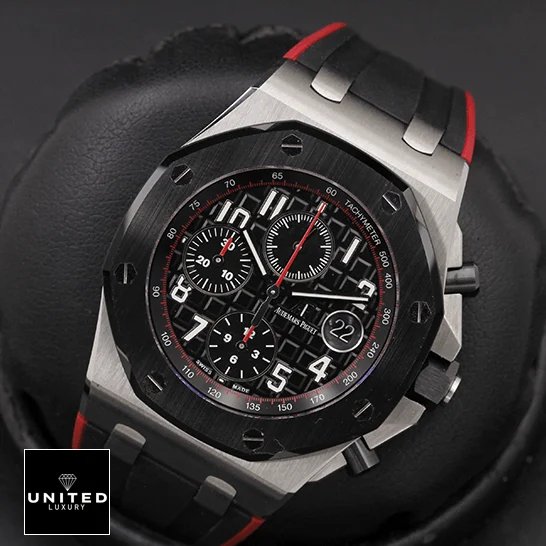 Audemars Piguet Royal Oak Offshore 26400SO.OO.A002CA.01 Audemars Piguet Royal Oak Black Dial Replica red second hand in the box