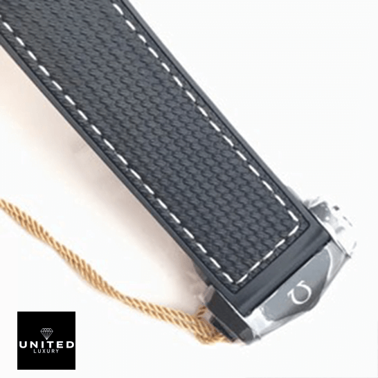 Omega Seamaster 215.92.46.22.01.001 Omega Rubber Black Bracelet Replica white background