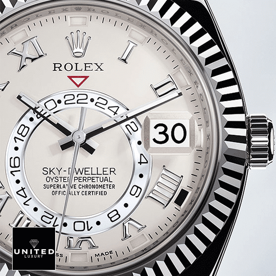 Rolex Sky-Dweller 326939 Rolex Sky-Dweller White Dial 326939 Fluted Bezel Replica