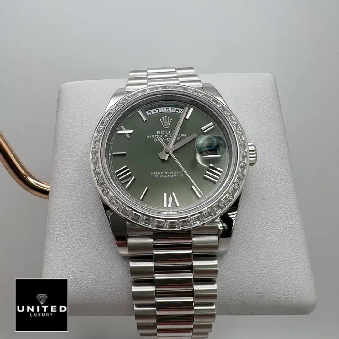 Rolex Day-Date 228238 Rolex Day Date Olive Diamond 228349RBR Olive Green Dial Replica