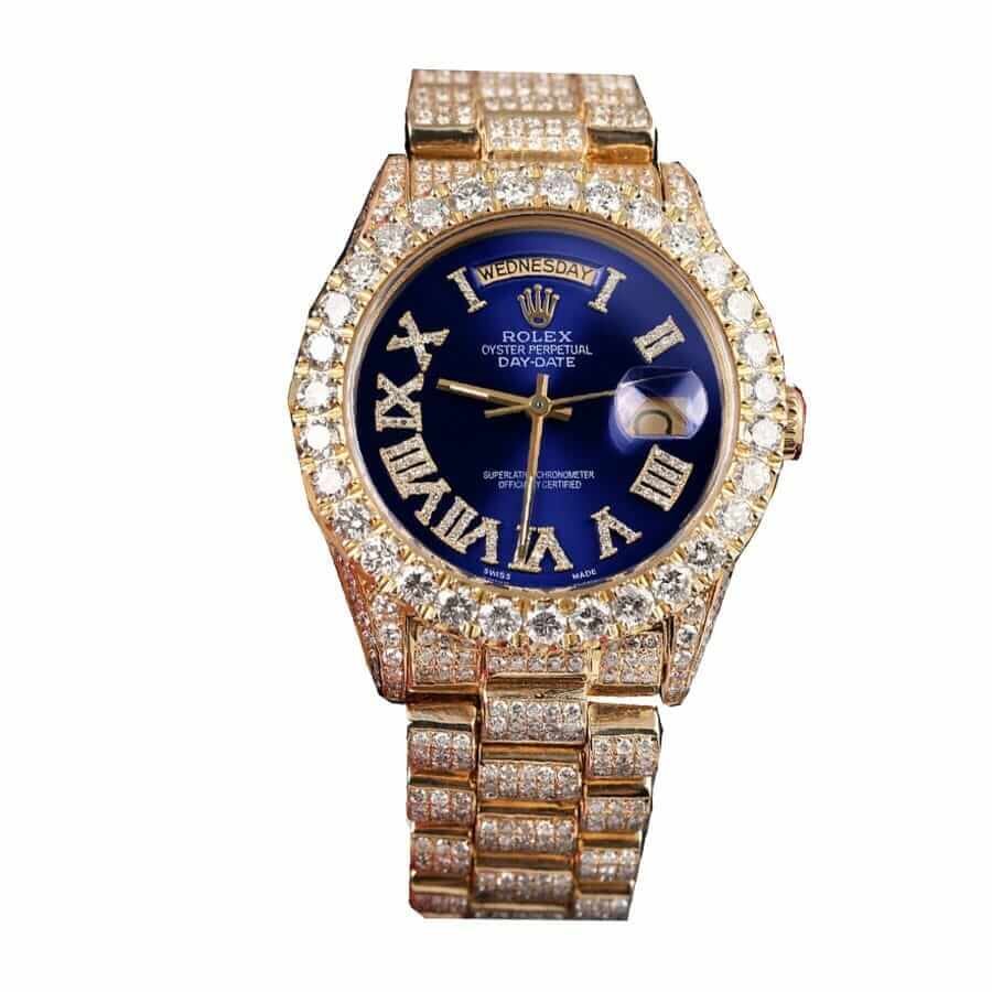 Rolex Day-Date 18038 “Iced Out” High Fidelity Replica