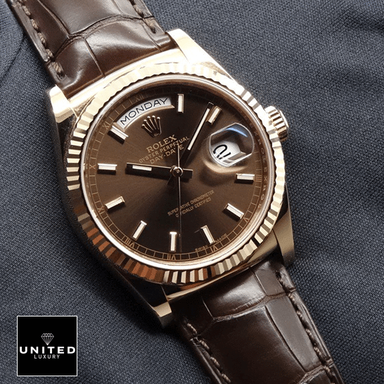 Rolex Day-Date 118135-0002 Rolex Day-Date 118139 V5 Chocolate Dial Replica