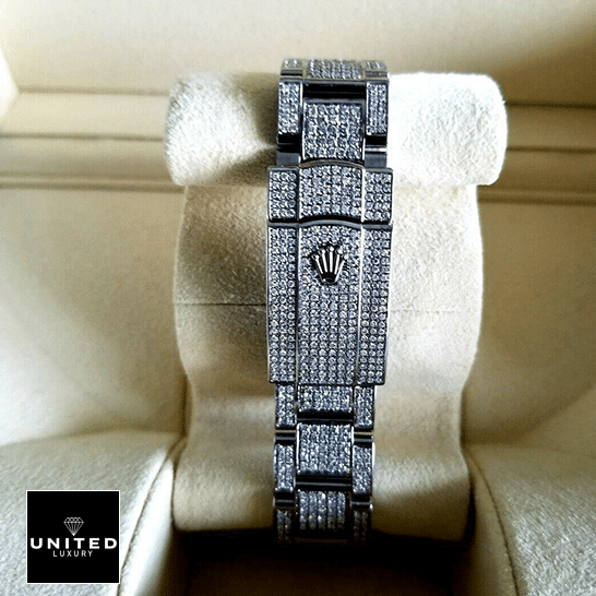 Rolex Datejust 126300 Rolex Datejust 126300 Diamond Custom Bracelet on the Rolex logo Replica in the box