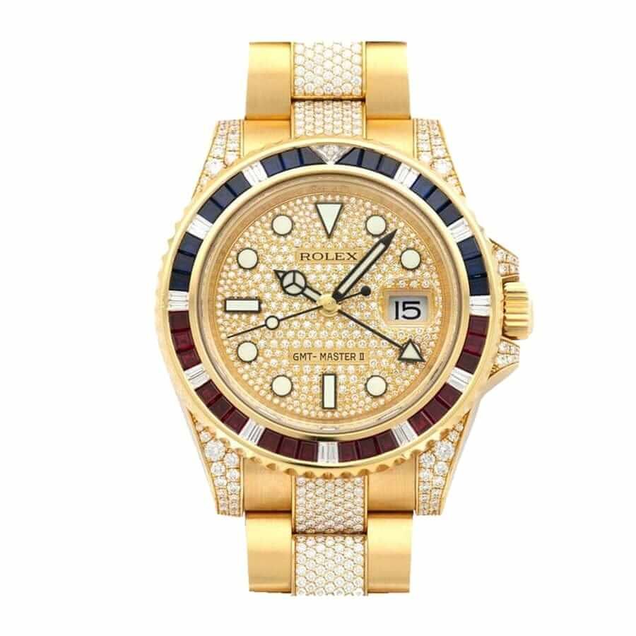 c8dacc266e644e8bba12cb119099f453ad121955 Rolex GMT-Master II 116758 SARU “Iced Out” True Replica 1:1 - Image 1