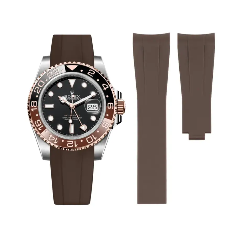 cb51523f9d2ffef59464d5ca4527eccf7420382c Rolex – GMT-Master – Rubber Strap – Brown - Image 1