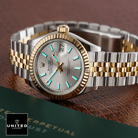 Rolex Lady-Datejust 279173 MOP Diamond Dial Super Clone Edition Rolex Lady-Datejust 279173-0019 Yellow Gold Jubilee Luminous Dial Replica