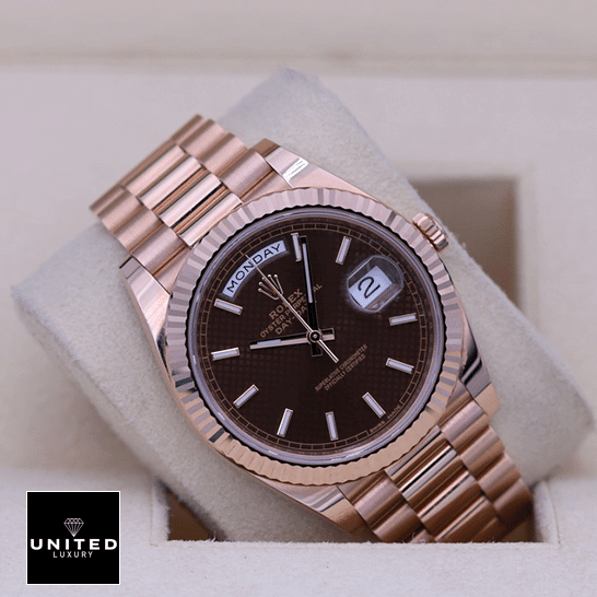 Rolex Day-Date 228235 Rolex Day-Date 228235 Black Dial Replica in the Rolex box