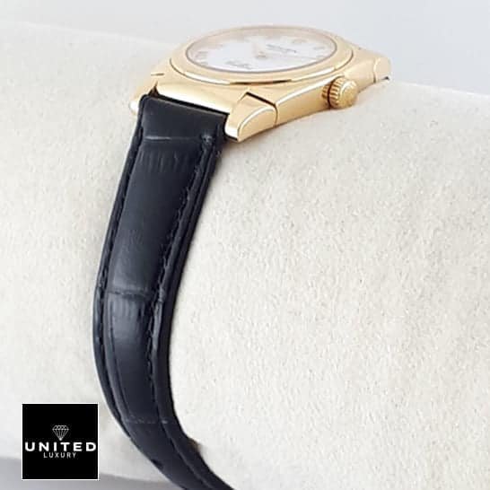 Rolex Cellini 5320/8 Geneve Rolex Cellini Geneve Black Leather Bracelet 5320/8 Replica