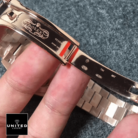 Rolex Day-Date 228235-0016 Rolex Day-Date 228235 AR Stainless Steel With Rose Gold Replica Open Fold Clasp