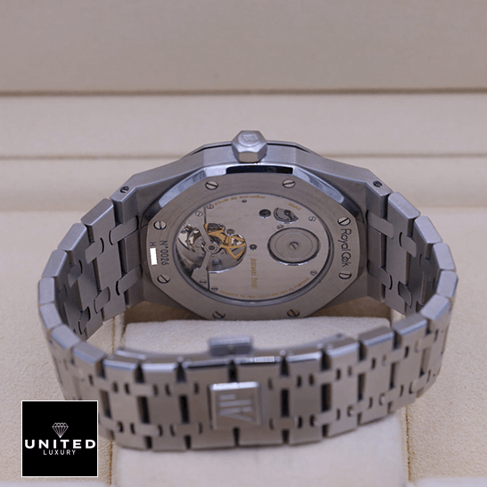 Audemars Piguet Royal Oak Flying Tourbillon 26515OR.OO.1220OR.01 Precision Clone audemars piguet royal oak 26510ST.OO .1220ST.01 replica case Audemars Piguet Royal Oak Stainless Steel Bracelet Replica upside view