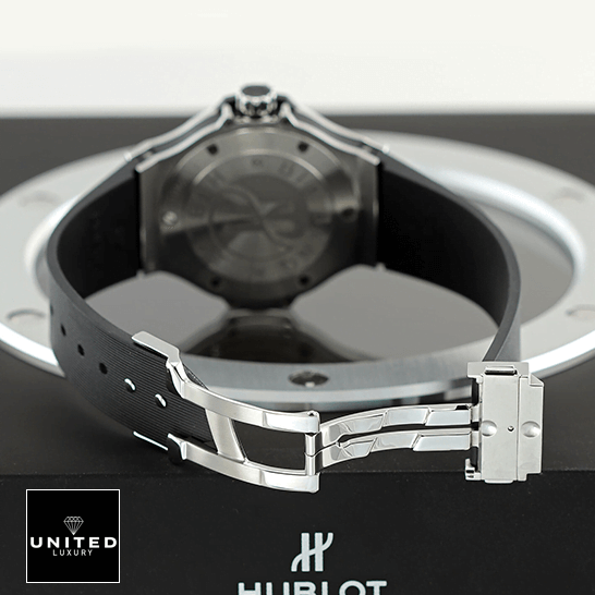 Hublot Big Bang Steel 361.SX.1270.RX.1104 Hublot Big Bang Steel Case Black Rubber Bracelet Replica opened steel clasp