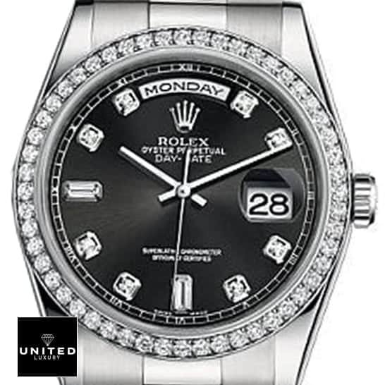 Rolex Day-Date White Diamond 228349RBR First-Class Clone Rolex Day-Date White Diamond Bezel Replica
