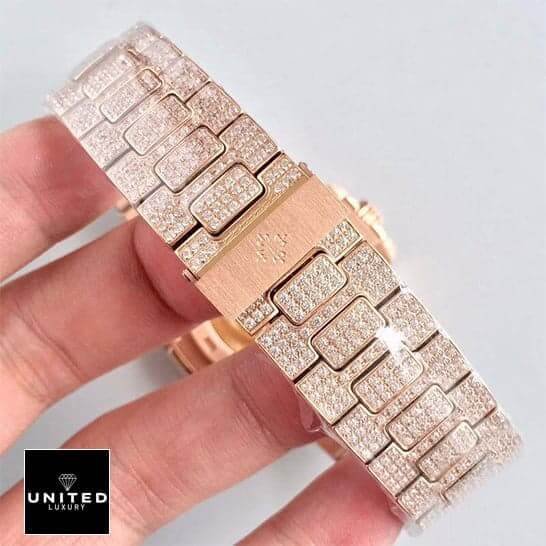 Patek Philippe Nautilus Patek Philippe Nautilus 5719/10G-010 Replica Iced Out Bracelet