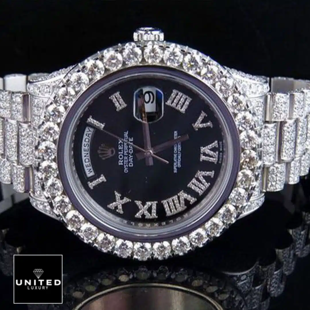 Rolex Day-Date 218239 Rolex Day-Date II White Gold Gem-Set Bezel 218239 Replica