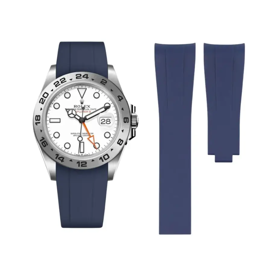 dcf44fdc904429c186462d6ba8547e07f40a5076 Rolex – Explorer II – Rubber Strap – Blue - Image 1