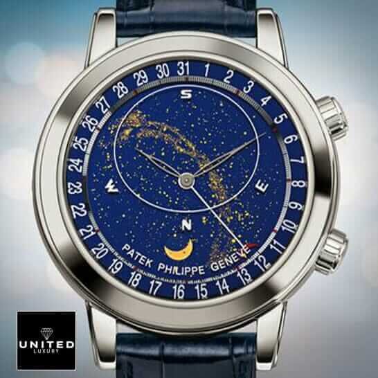 Patek Philippe Celestial 6102P-001 Patek Philippe Celestial Grand 6102 Blue Dial Replica white background