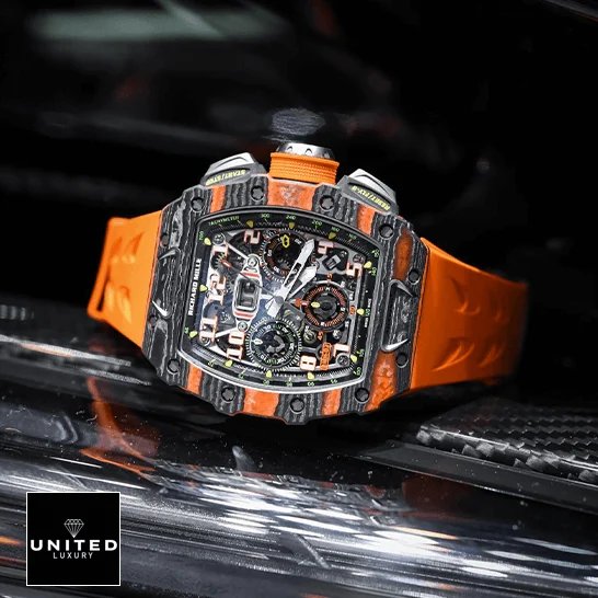 Richard Mille RM 11-03 Richard Mille Mclaren Orange Rubber Bracelet Replica