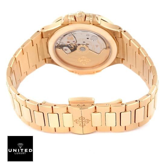 Patek Philippe Nautilus 7122/1R-001 Patek nautilus 7122/1R-001 replica clasp and case white backgorund
