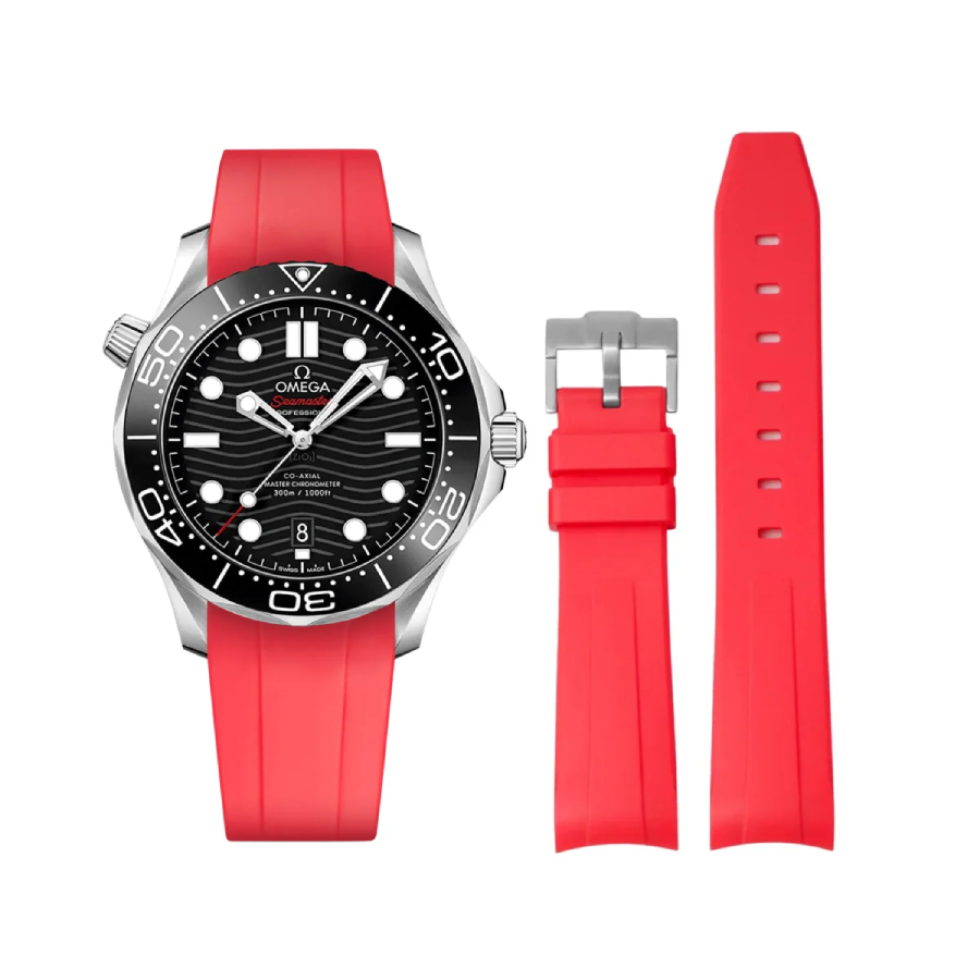 e775af4af13df4d3dfa8068cb4e526fa03a5e11b Omega – Seamaster – Rubber Strap – Red - Image 1