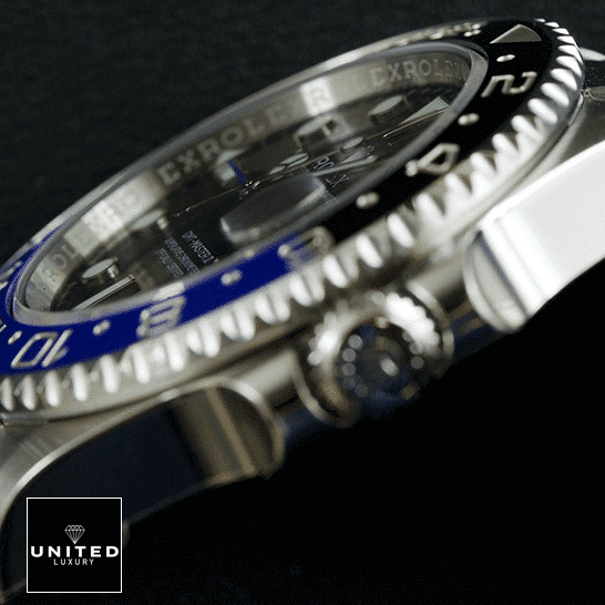 Rolex GMT-Master II 116710BLNR Rolex GMT-Master II 116710BLNR Black & Blue Bezel Replica Crown Pusher