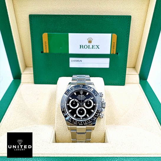 Rolex Daytona 116500LN Rolex Daytona 116500ln-0002 Replica in the Rolex Box and warranty card on the back
