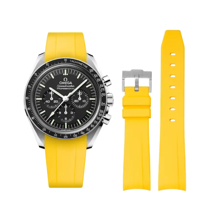 ee2604375770a444efb43062a65141c40e853841 Omega – Speedmaster – Rubber Strap – Yellow - Image 1