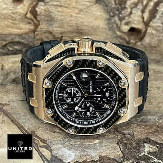 Audemars Piguet Royal Oak Offshore 26030IO.OO.D001IN.01 Ap Montaya Gold Case Black Bezel Replica