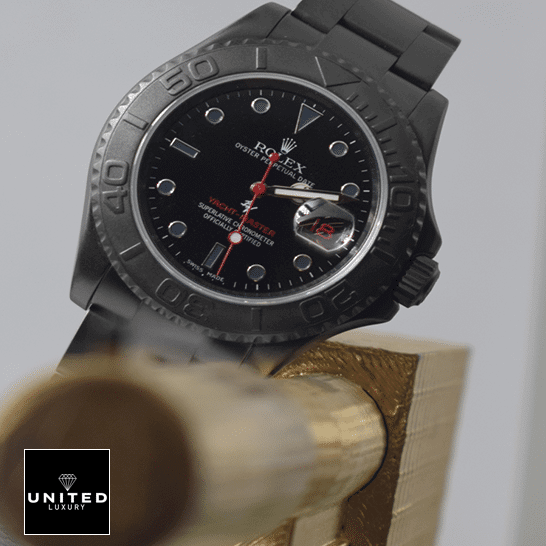 Rolex Yacht-Master 116622 Rolex Triple Red Titan Black 11662 Replica crown push button