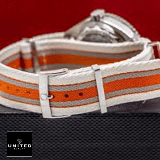 Omega Seamaster Planet Ocean 215.32.44.21.04.001 Omega Seamaster Orange & White Bracelet Replica upside view