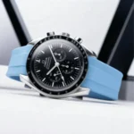 Omega – Speedmaster –  Rubber Strap – Blue - Image 3