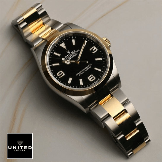 Rolex Explorer 124273 Rolex 2021 Explorer 124273 Two Tone Oyster Bracelet Black Dial Replica