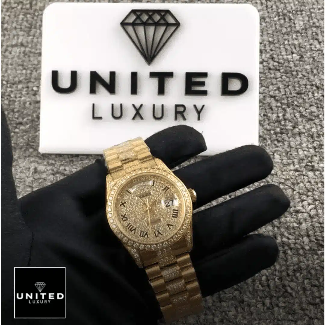 Rolex Day-Date Rolex Datejust 116622 Replica yellow gold with diamond bracelet